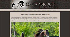 Desktop Screenshot of cedarbrookarabians.com