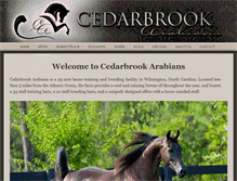 Tablet Screenshot of cedarbrookarabians.com